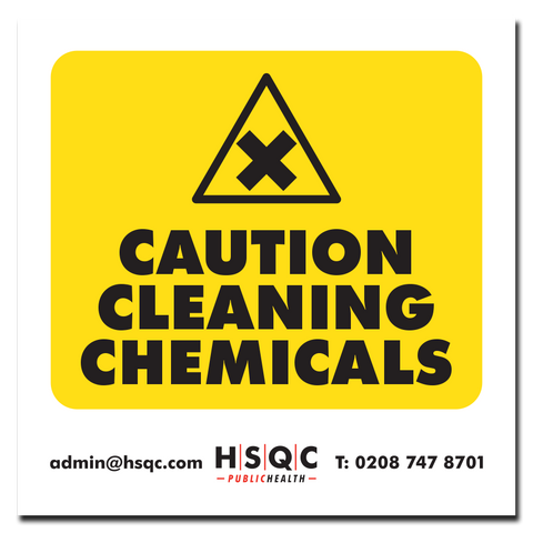 Caution Cleaning Chemicals