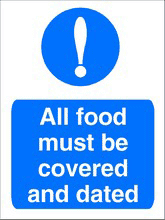 Food Must Be Covered Sign