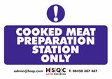 Meat Preparation Sign
