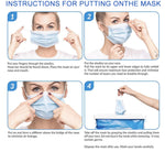 10 Fabric Face Masks - 3 Layer with Ear loop (Max x15 per purchase)